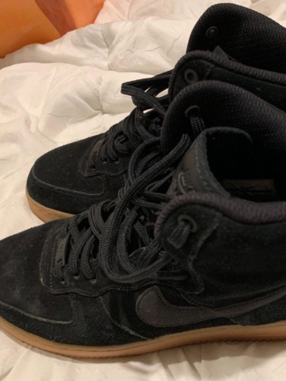 Nike Air Force 1 High Black Suede Gum - Size 10.5 (Streetwear)
